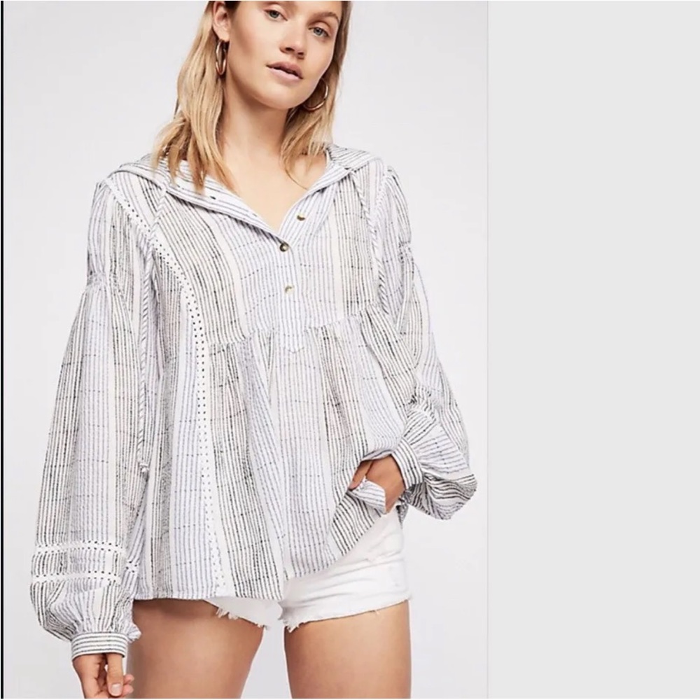 Free People Baja Babe Hooded Pullover Large